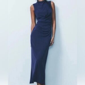 Zara Sleeveless Navy Dress 2300